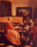 Gabriel Metsu The Music Lesson painting